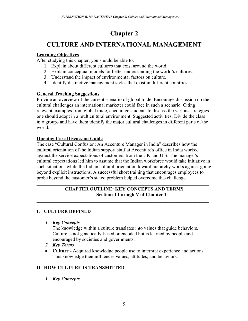 Culture and International Management