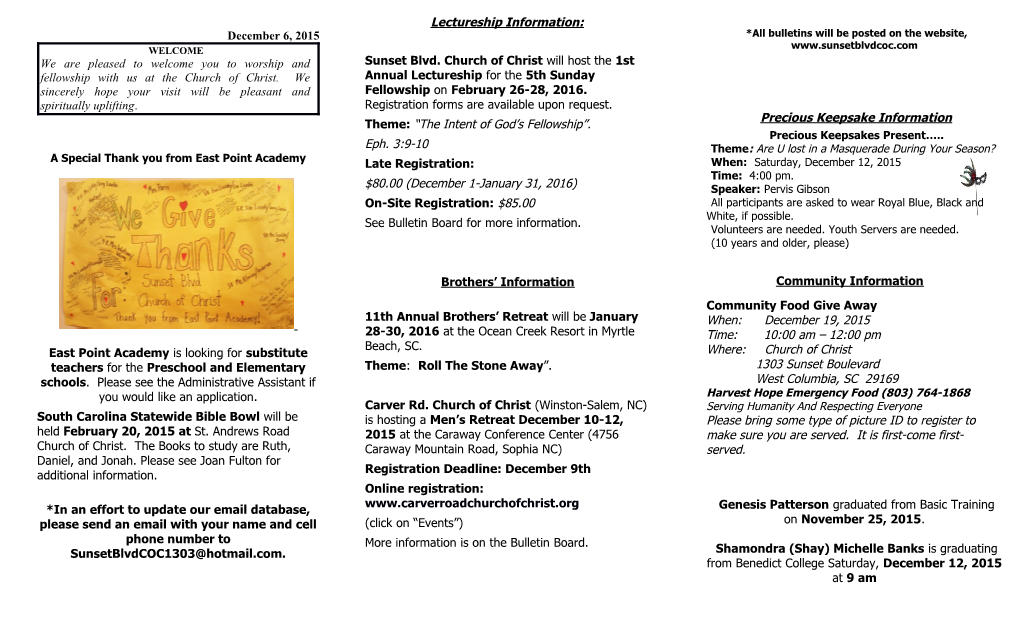 Monthly Schedule of Events s4