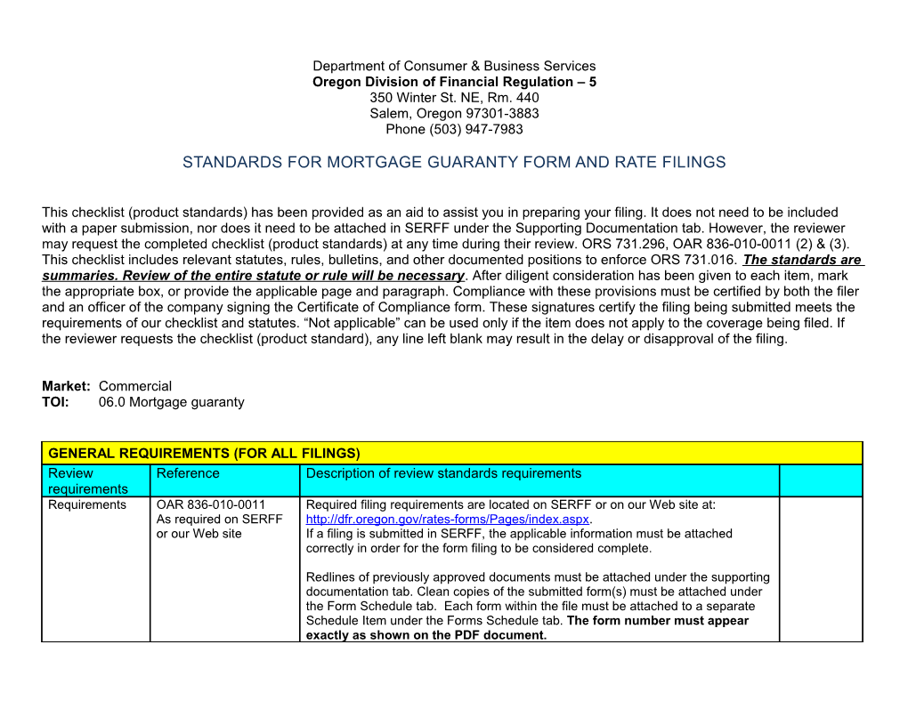 Oregon Division of Financial Regulation 5