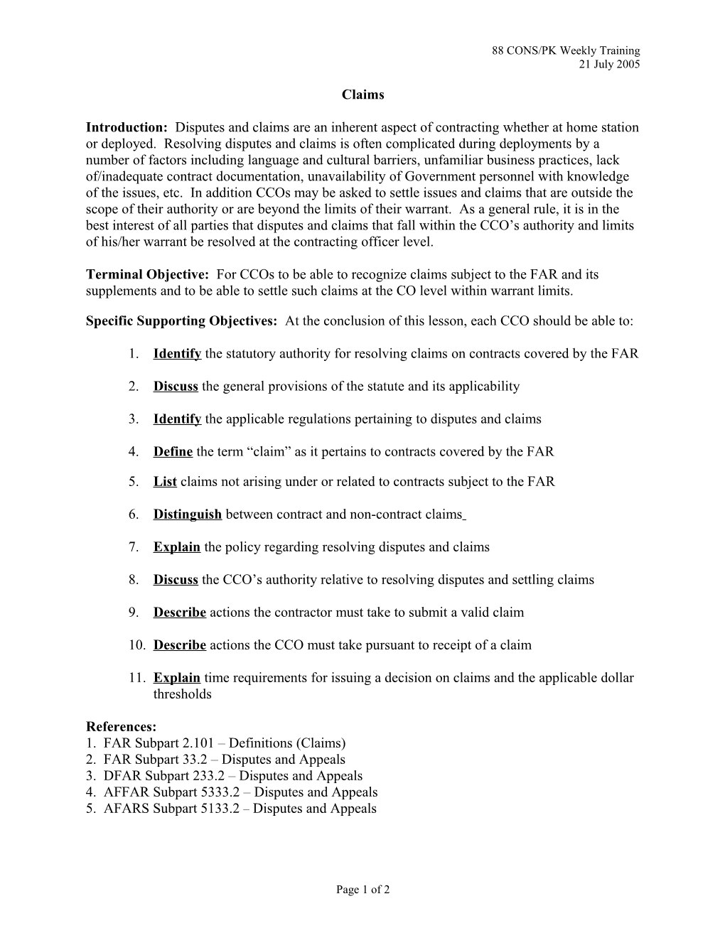 Claims - Lesson Overview