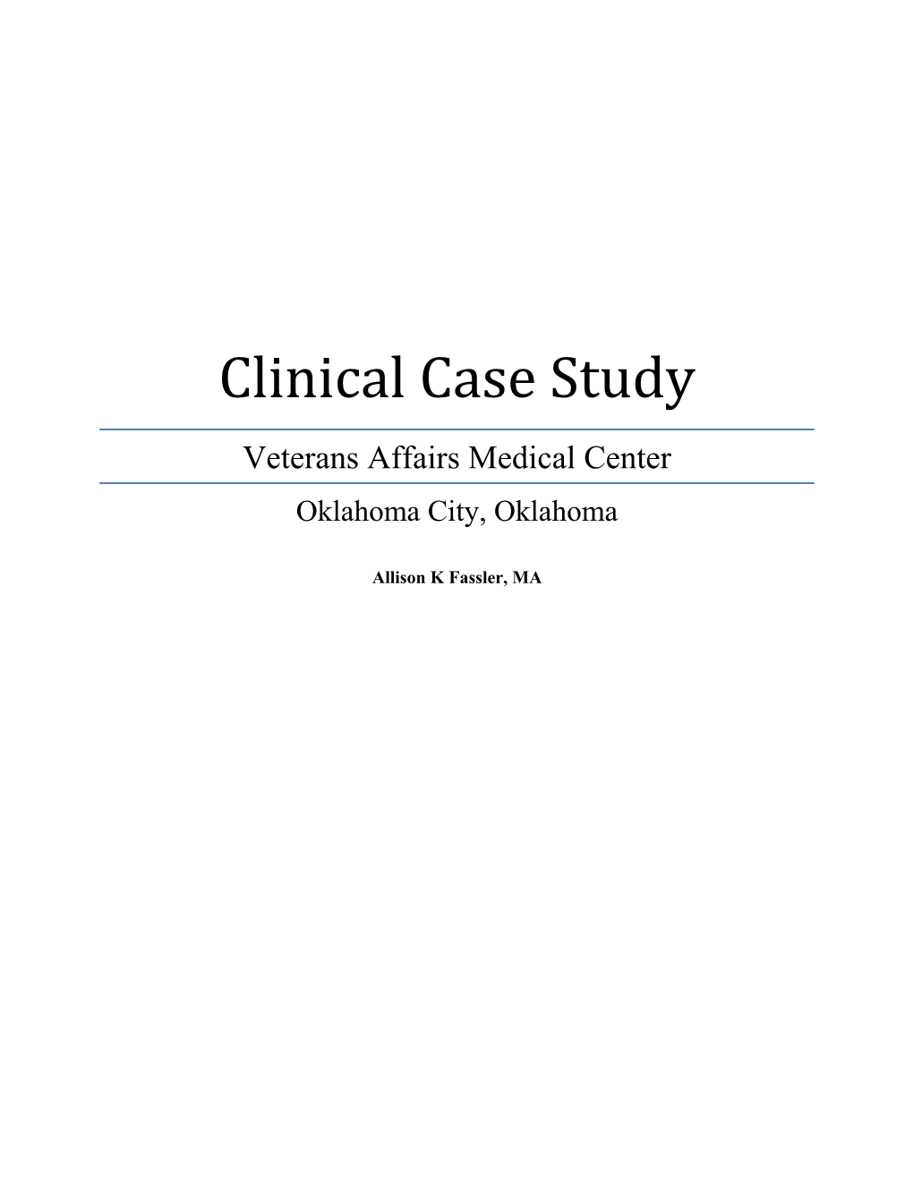 Clinical Case Study