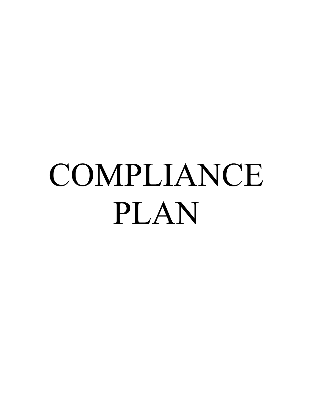 Compliance Plan