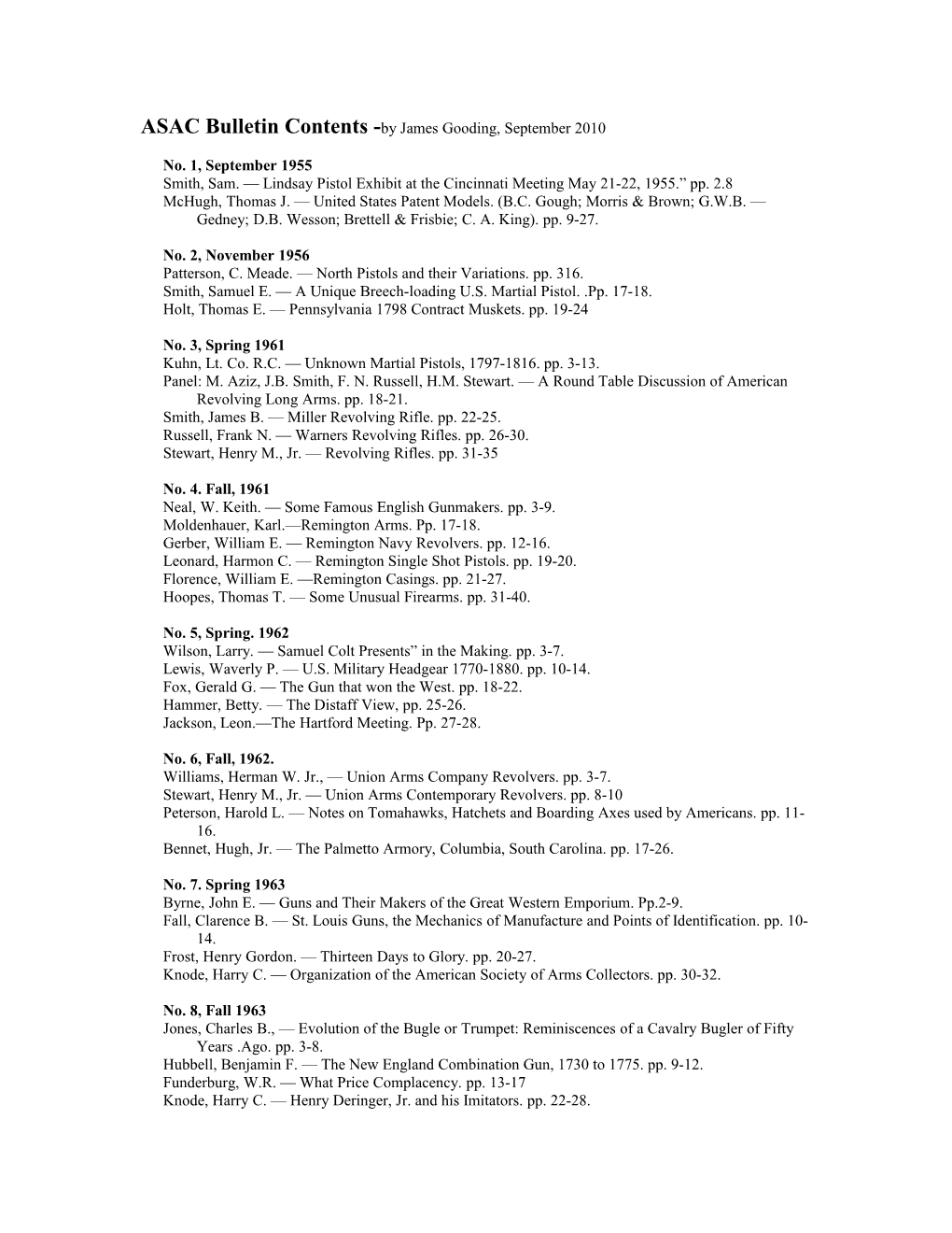 ASCA BULLETIN After First Proofing, WORD Copied from Pagemaker 14-Sept-2009