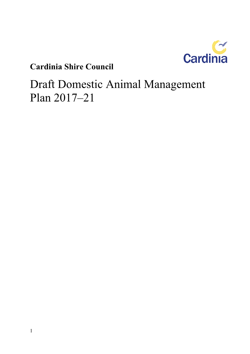 Part 5A Domestic Animal Management Plans