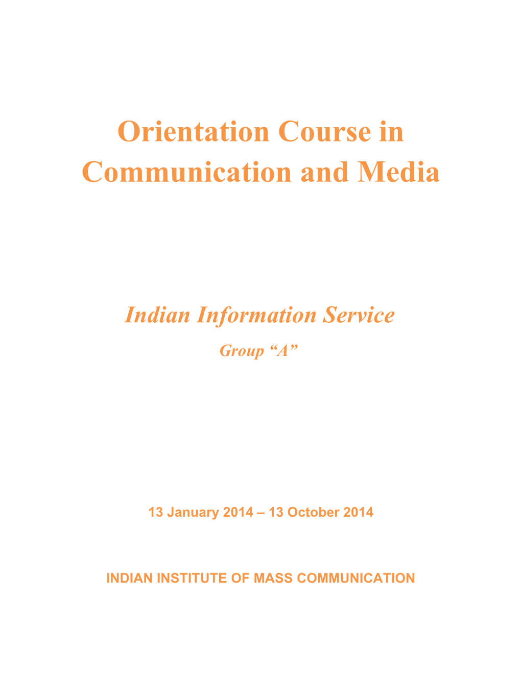 PG Diploma in Mass Communication