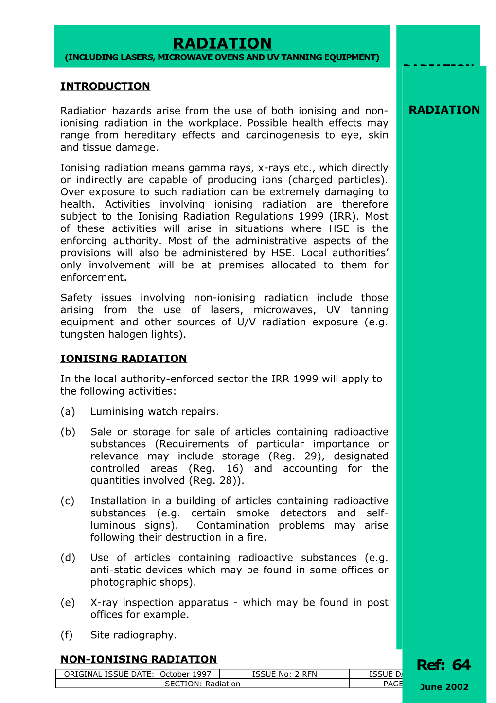 Ionising Radiation