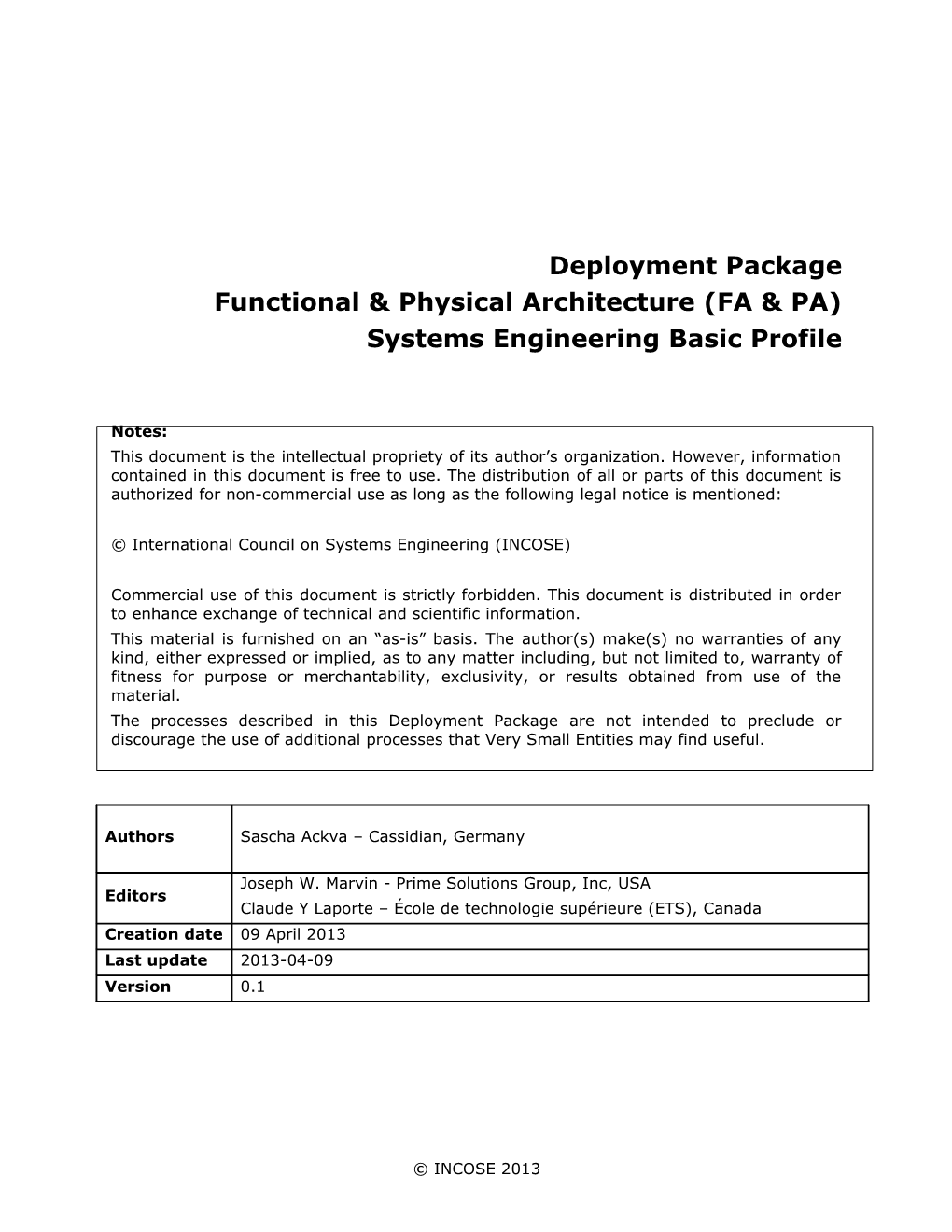 DP Functional Analysis & Physical Architecture DRAFT