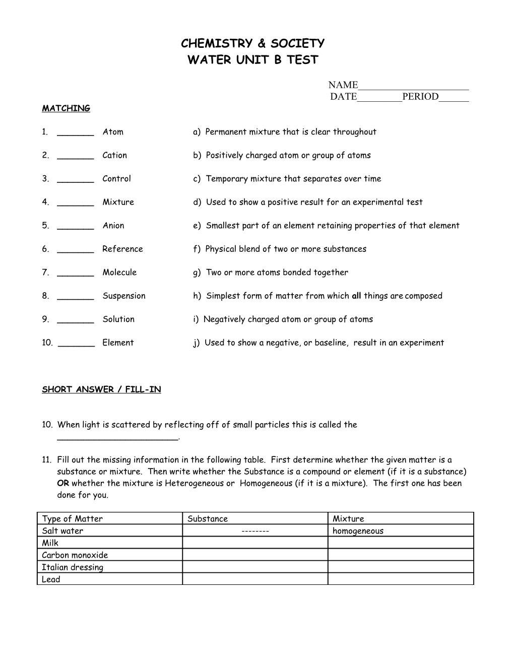 Chemistry & Society s1