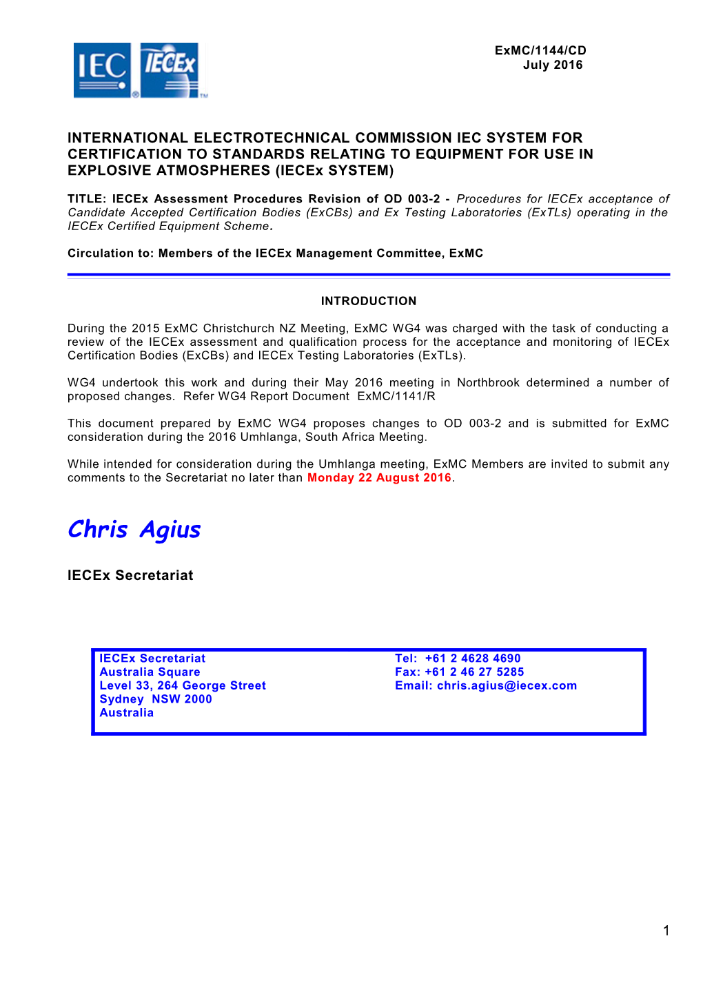 International Electrotechnical Commission Iec System For