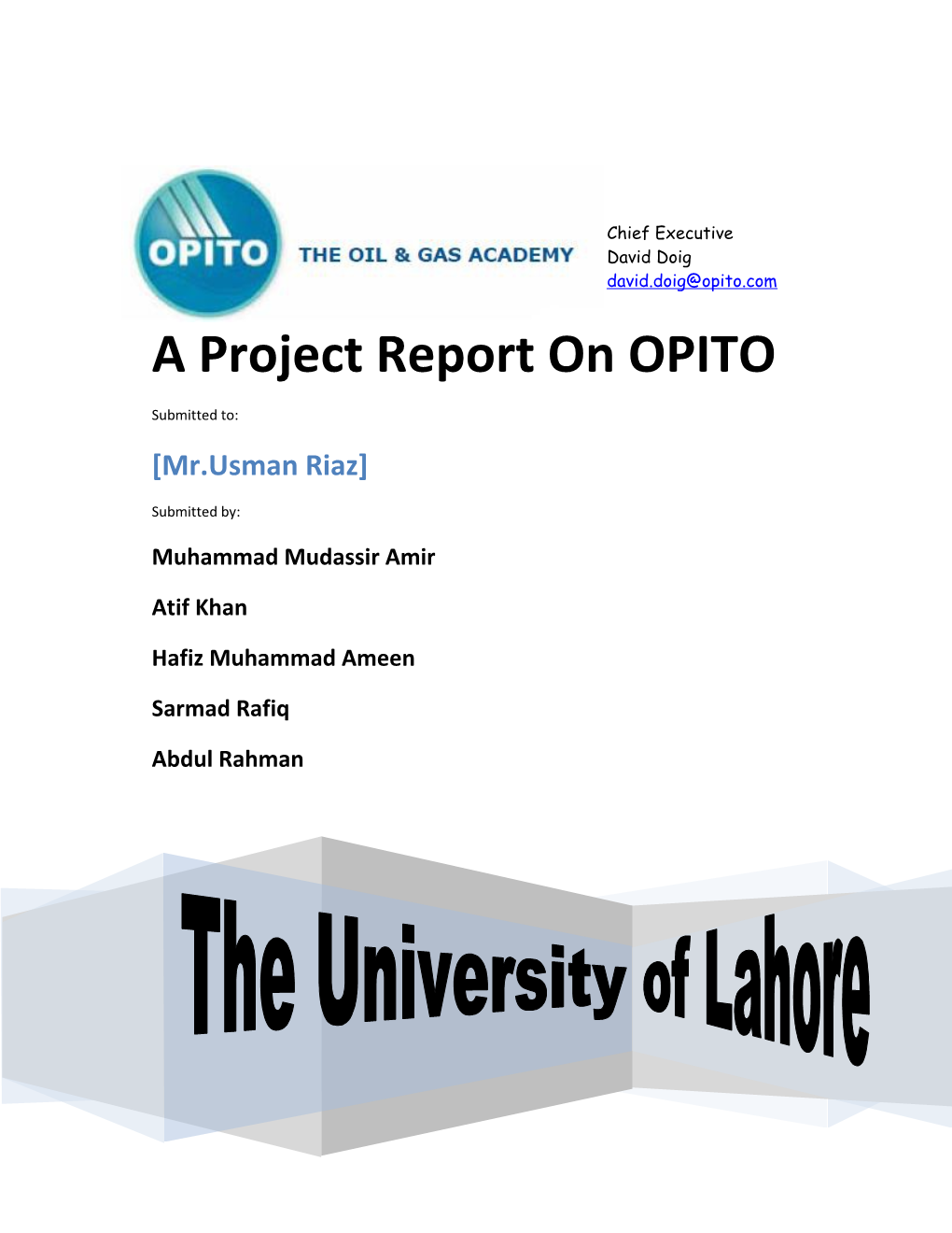 Report on OPITO