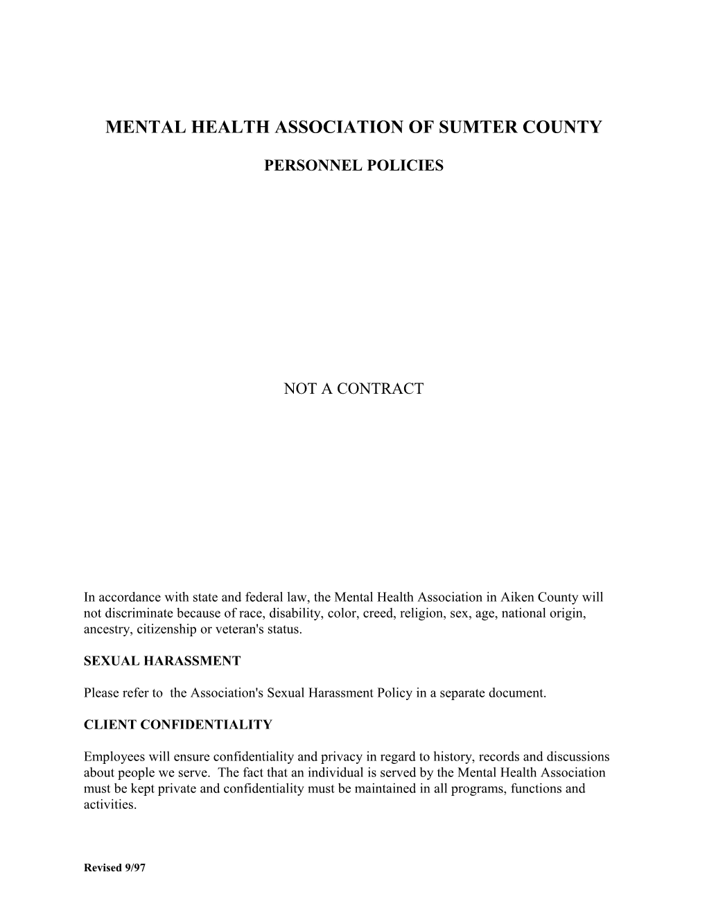 Mental Health Association of Sumter County
