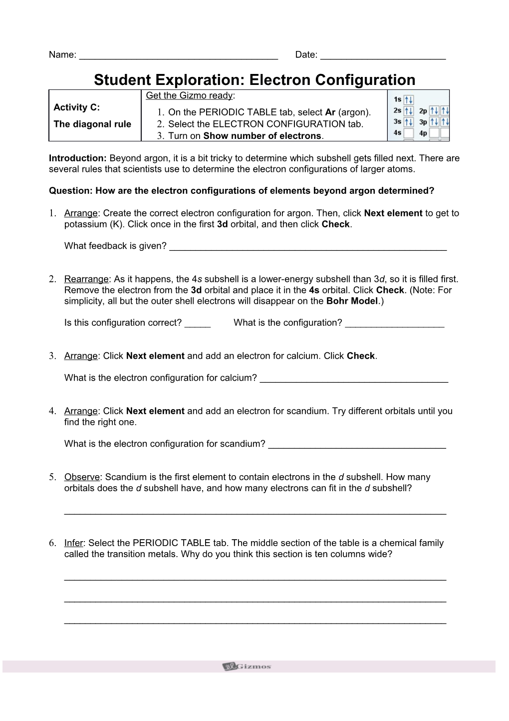 Student Exploration Sheet: Growing Plants s1