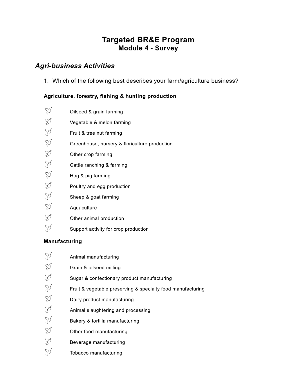 Agriculture, Forestry, Fishing & Hunting Production