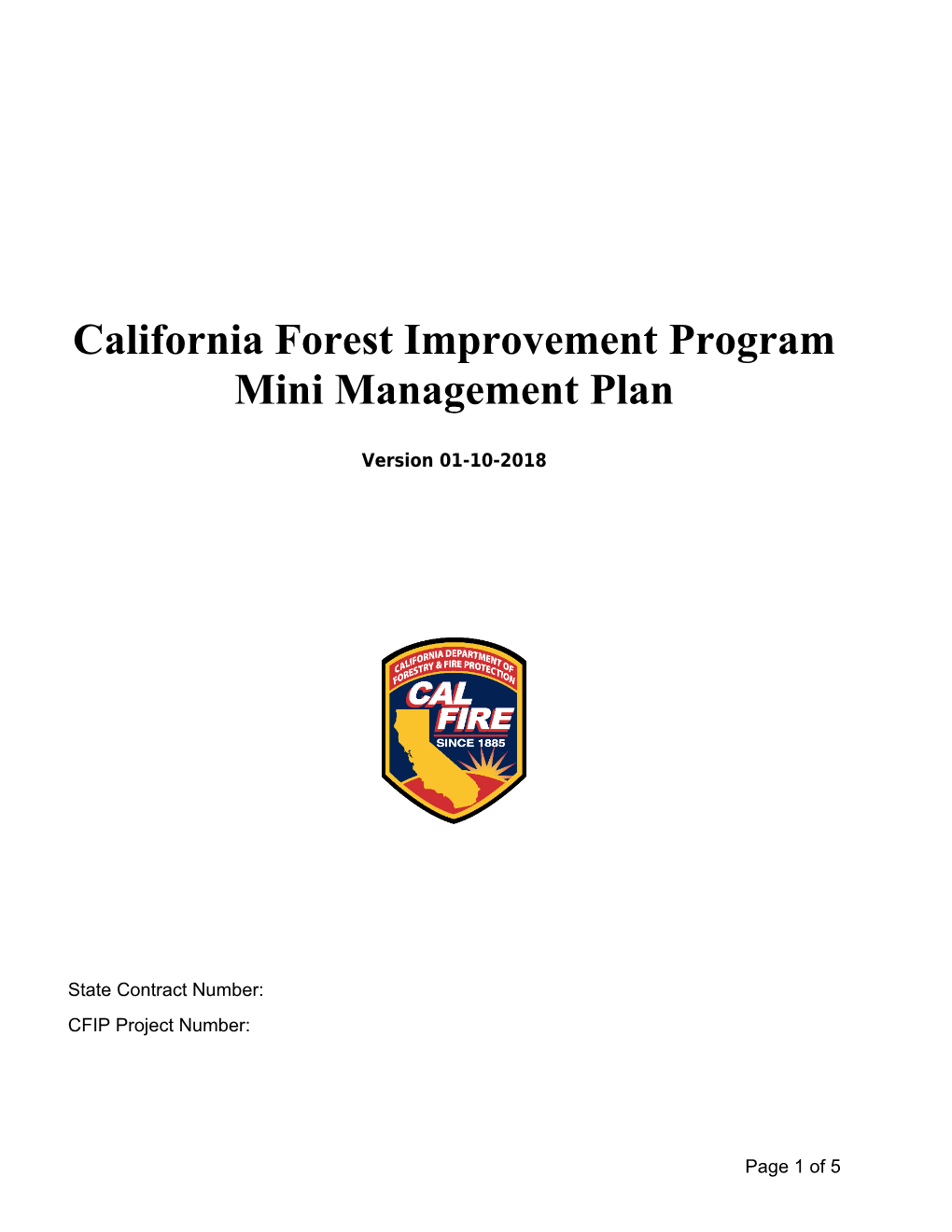 California Forest Improvement Program