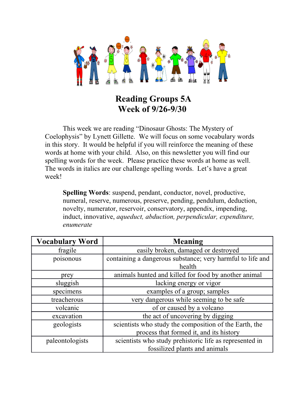 Reading Groups 5A