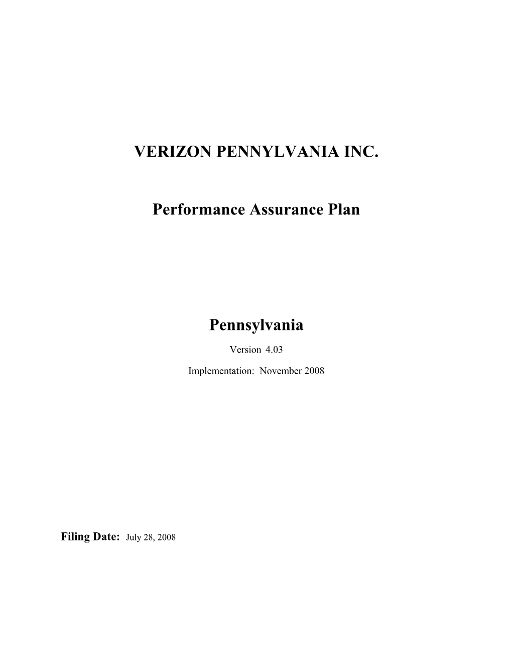 Verizon Pennylvania Inc