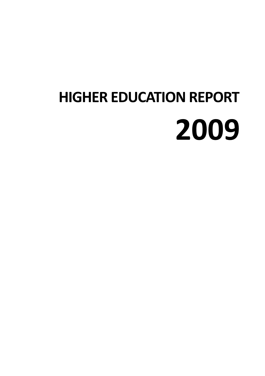 Higher Education Report