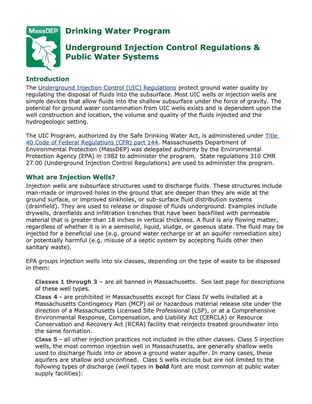 What Are Injection Wells?