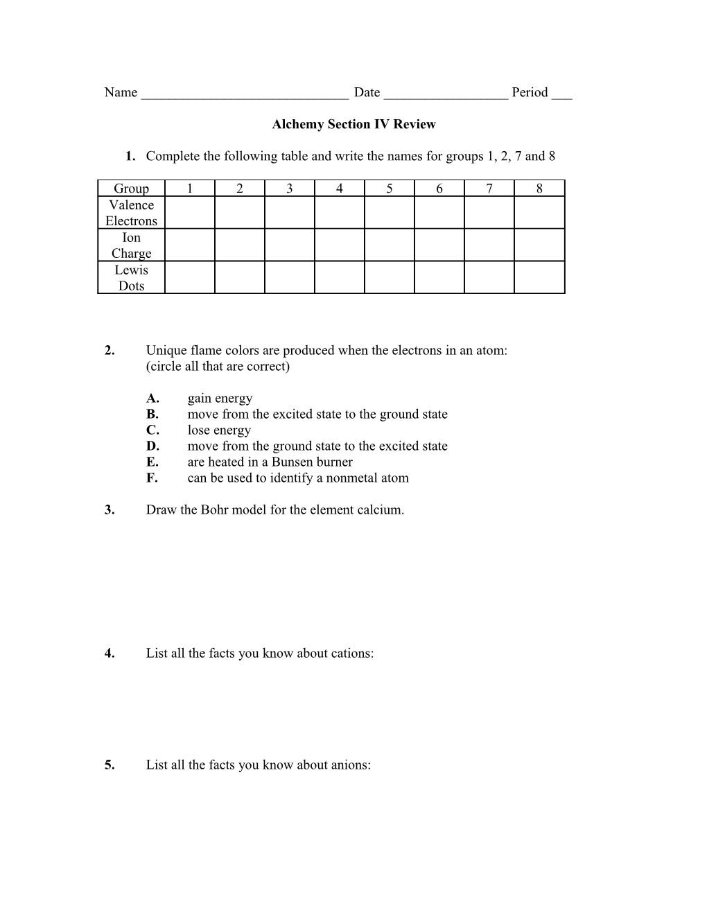 Alchemy Section IV Review