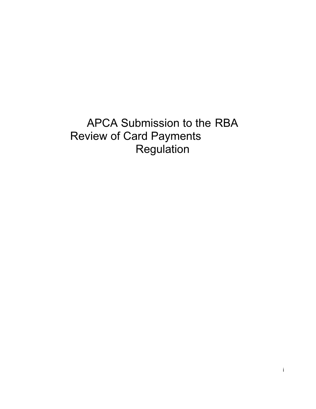APCA RBA Card Review Submission 24 April FINAL