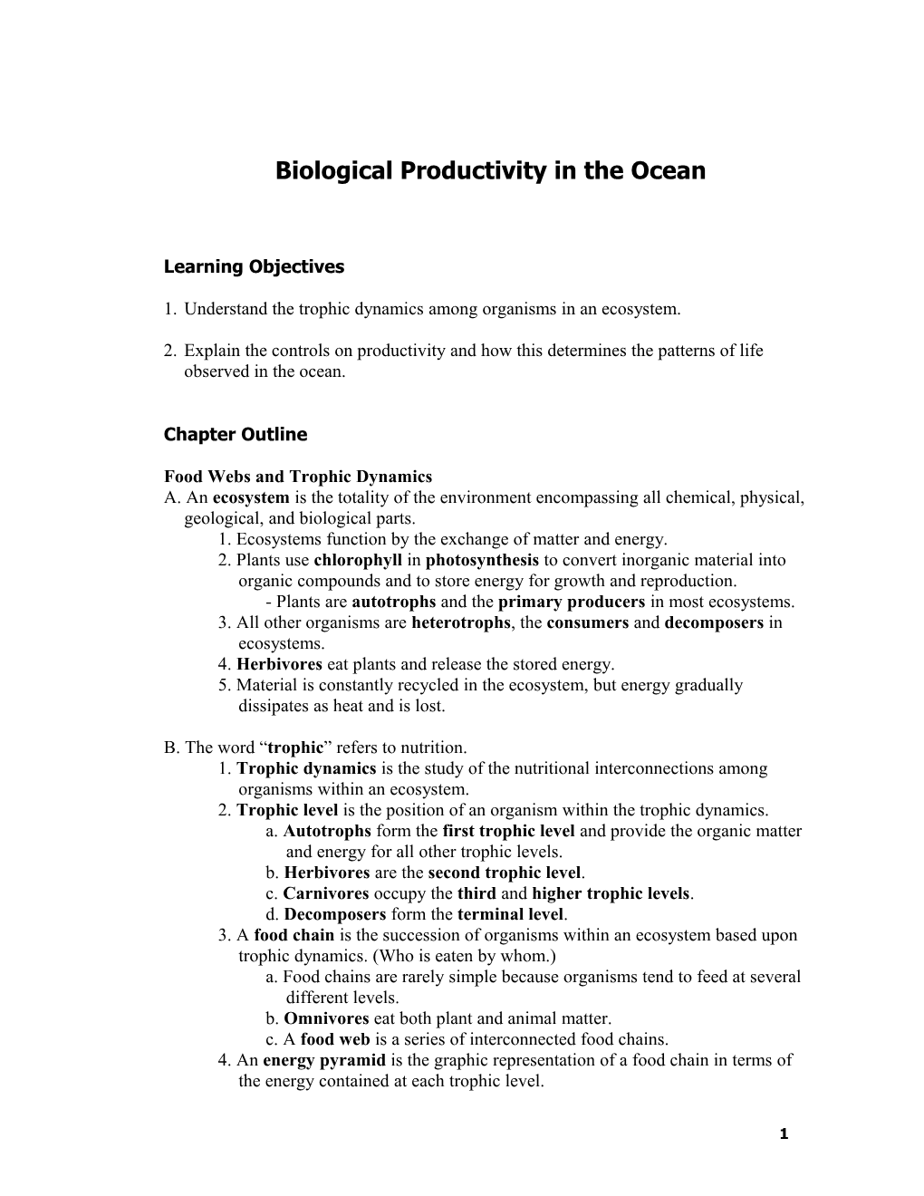 Chapter One: the Growth of Oceanography