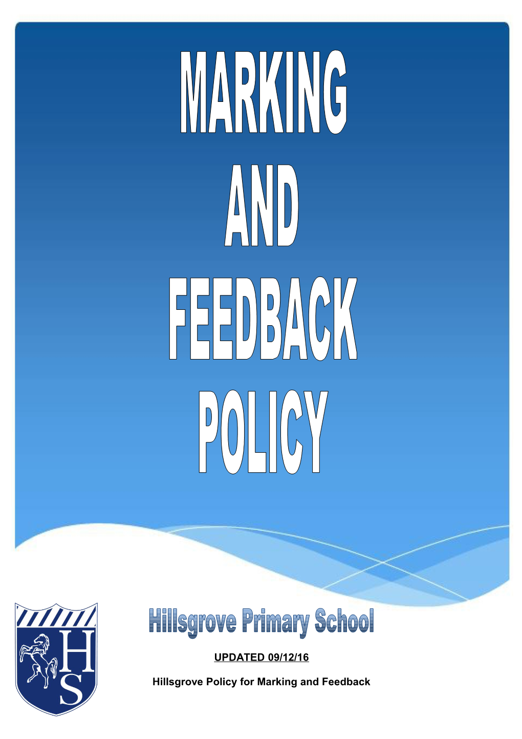 Policy for Marking and Feedback