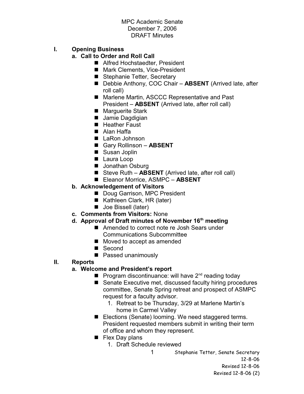 MPC Academic Senate