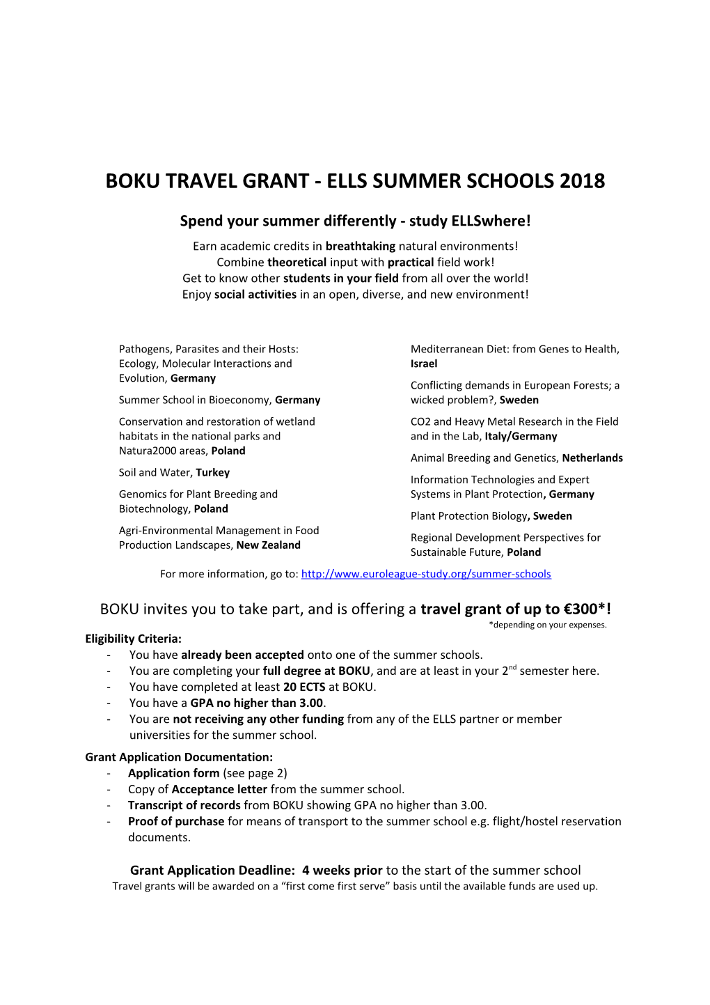 Summer School in Bioeconomy, Germany