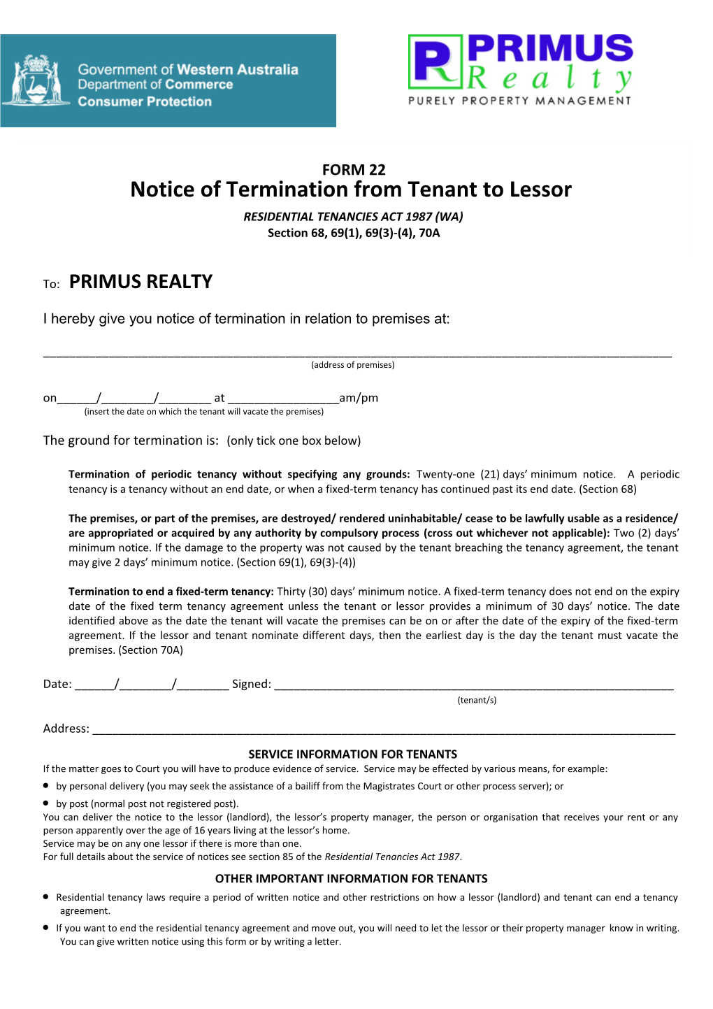 Residential Tenancies Act 1987 (Wa)