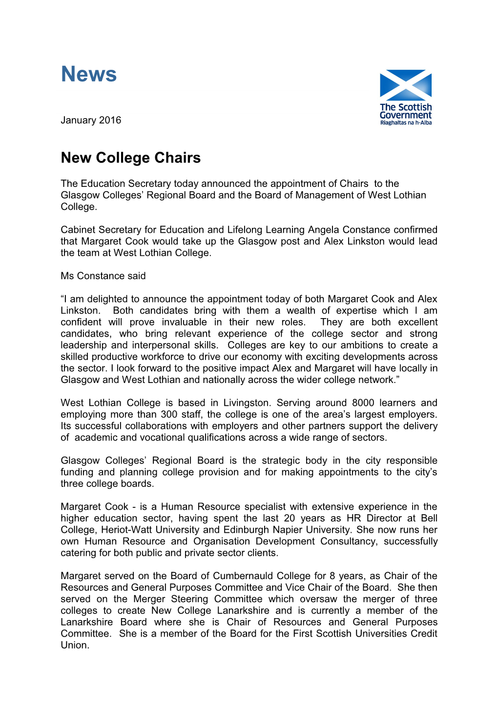 New College Chairs