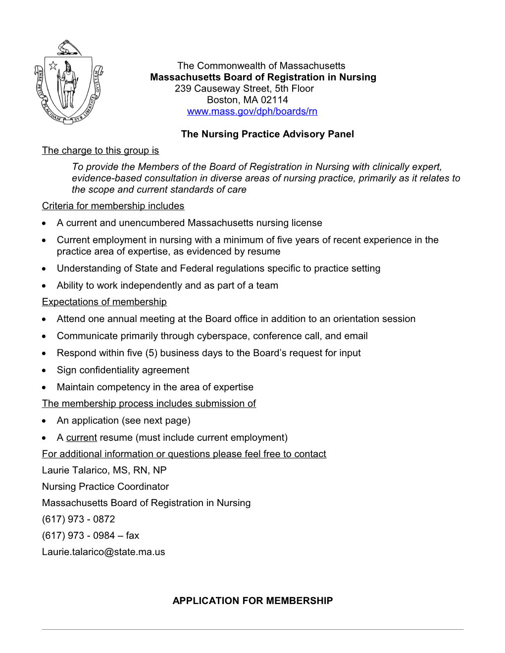Massachusetts Board of Registration in Nursing
