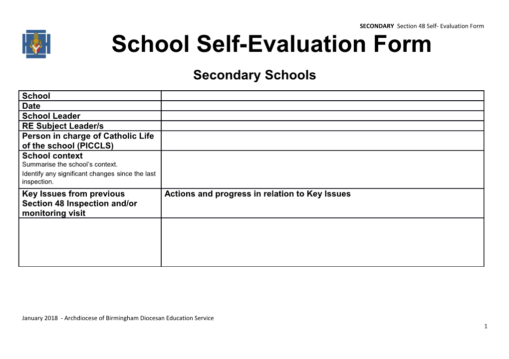 SECONDARY Section48 Self- Evaluation Form