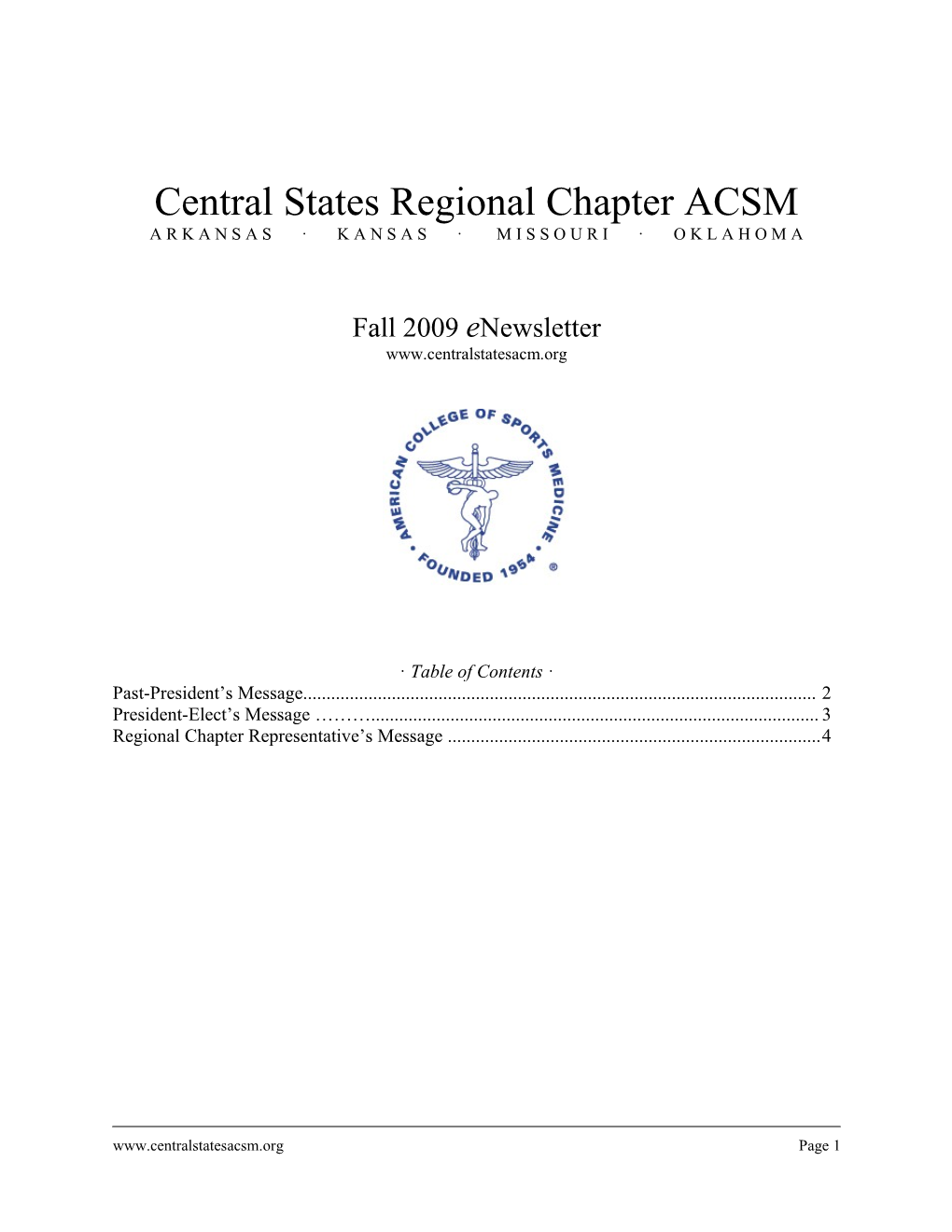 Central States Regional Chapter ACSM