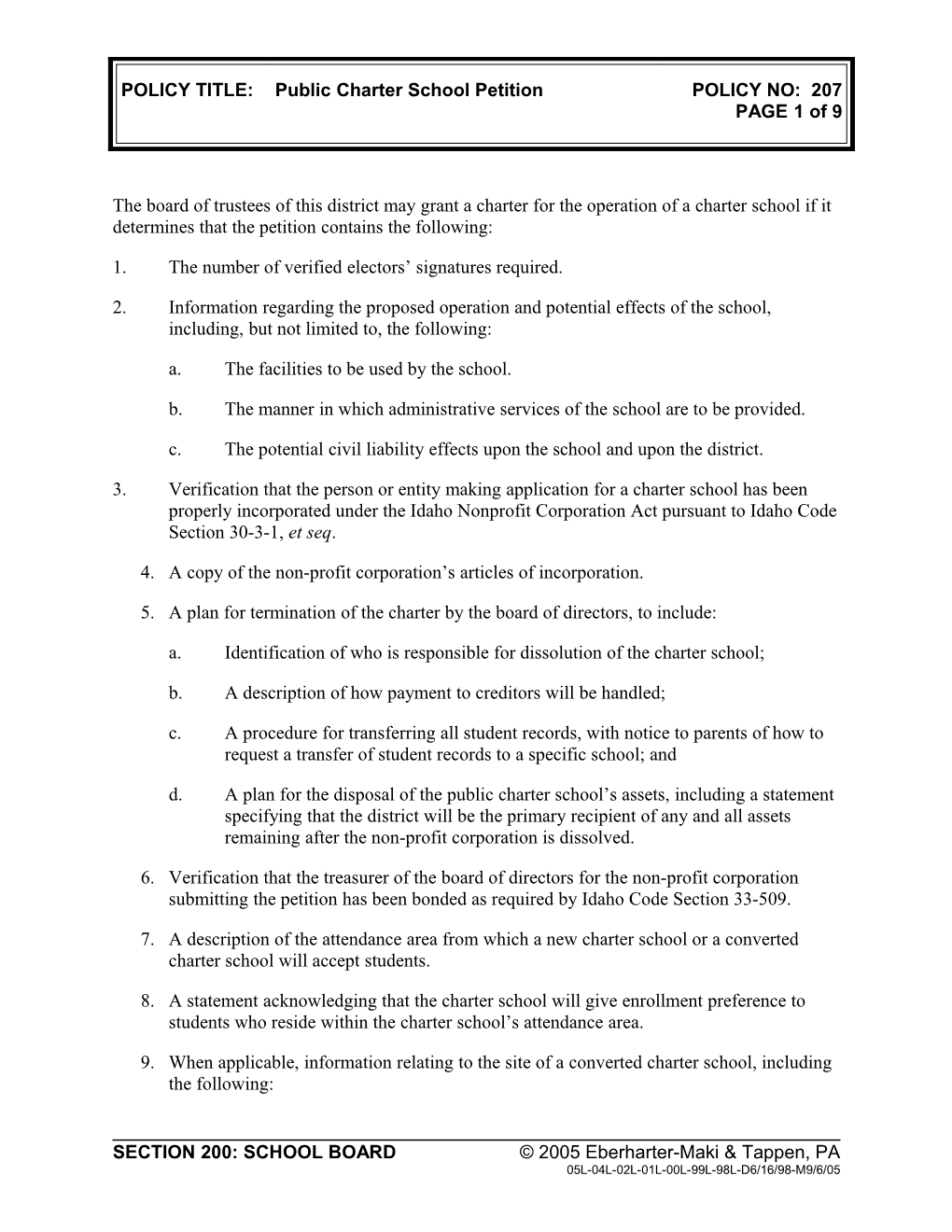 Publiccharterschool Petition Continuedpage 1 of 9