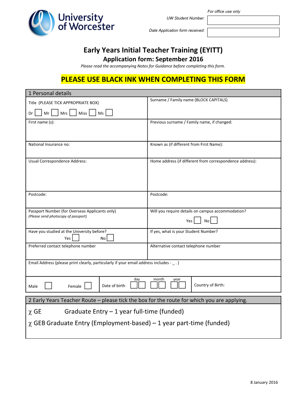 Early Years Initial Teacher Training (EYITT)