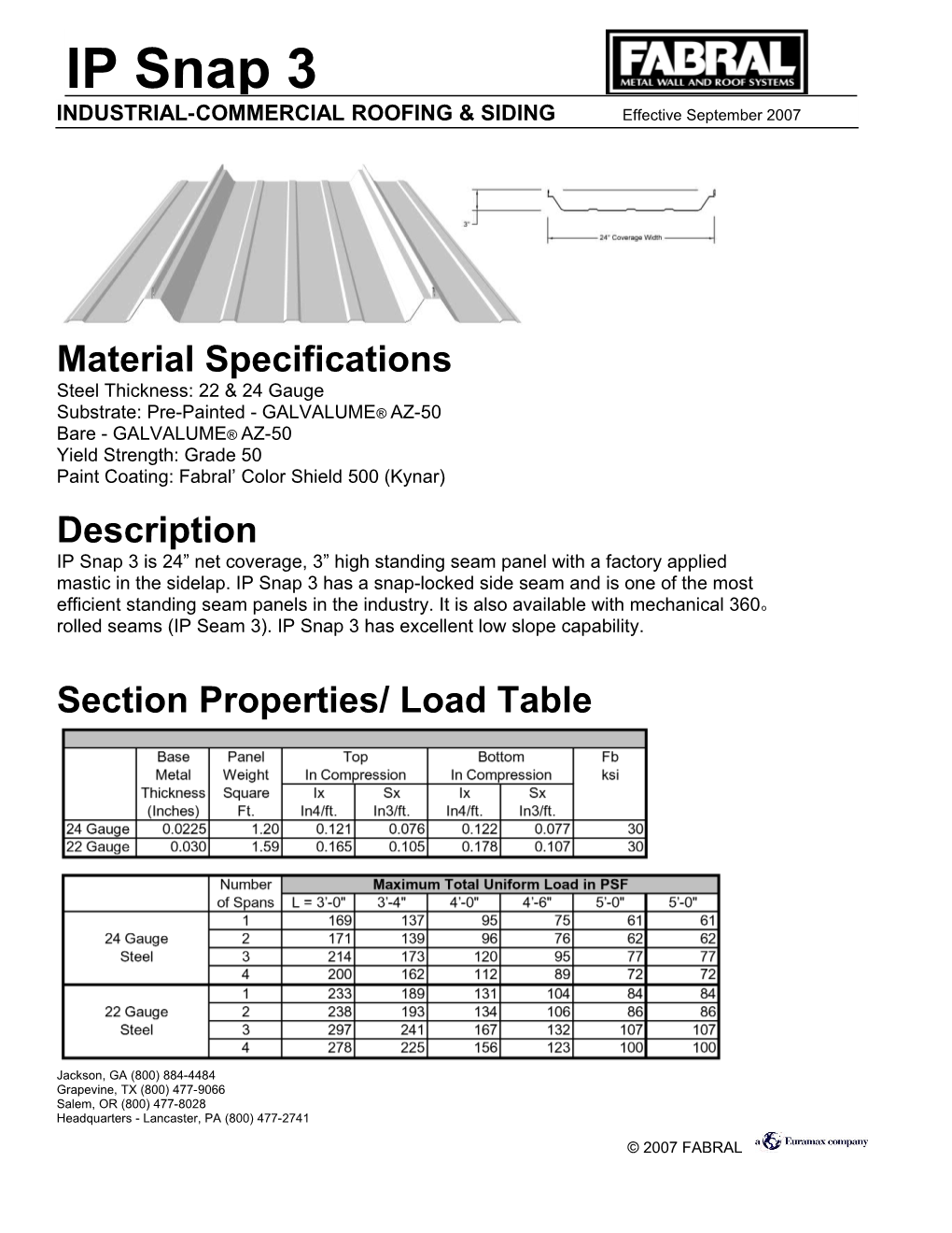 Material Specifications