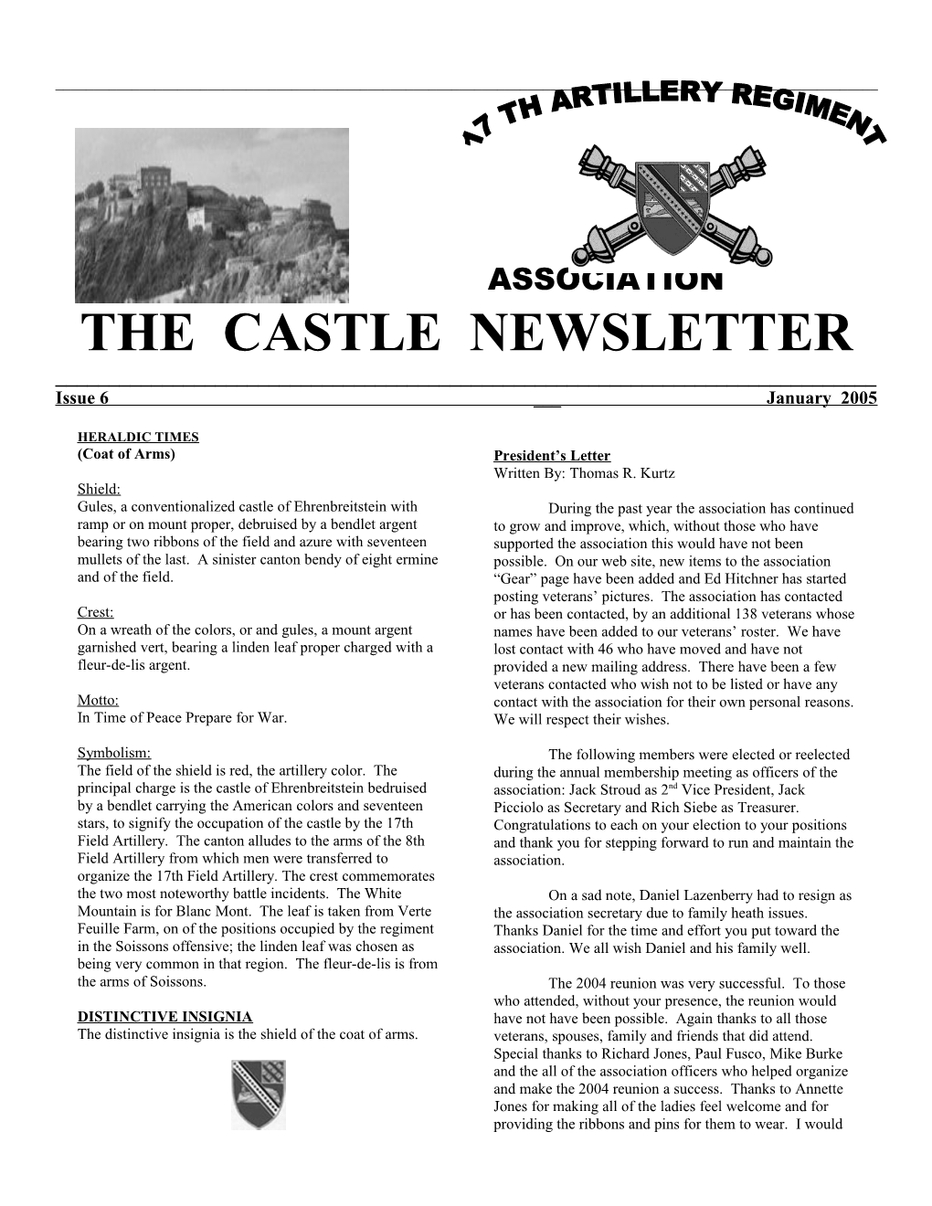 The Castle Newsletter