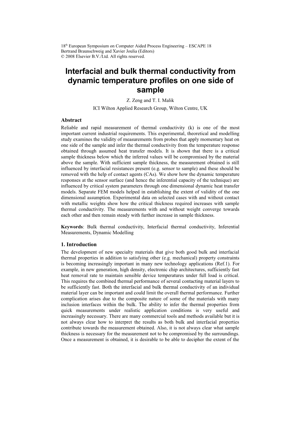 Interfacial and Bulk Thermal Conductivity from Dynamic Temperature Profiles on One Side