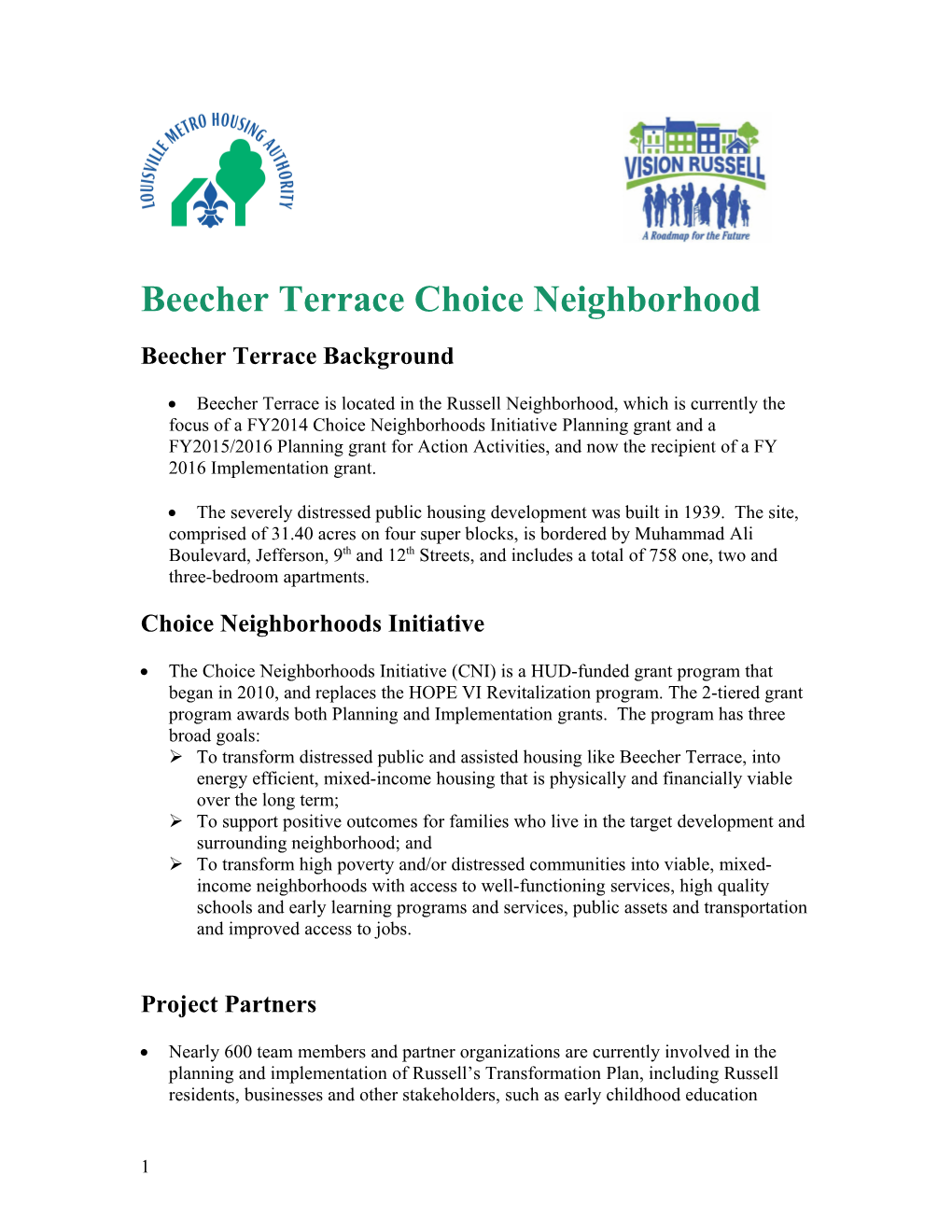 Beecher Terrace Choice Neighborhood