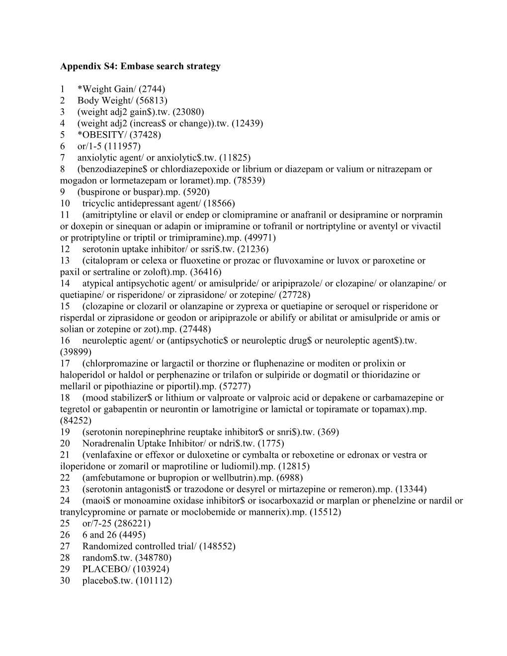 Appendix S4: Embase Search Strategy