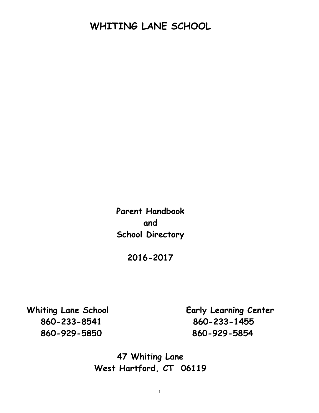 Whiting Lane School Early Learningcenter