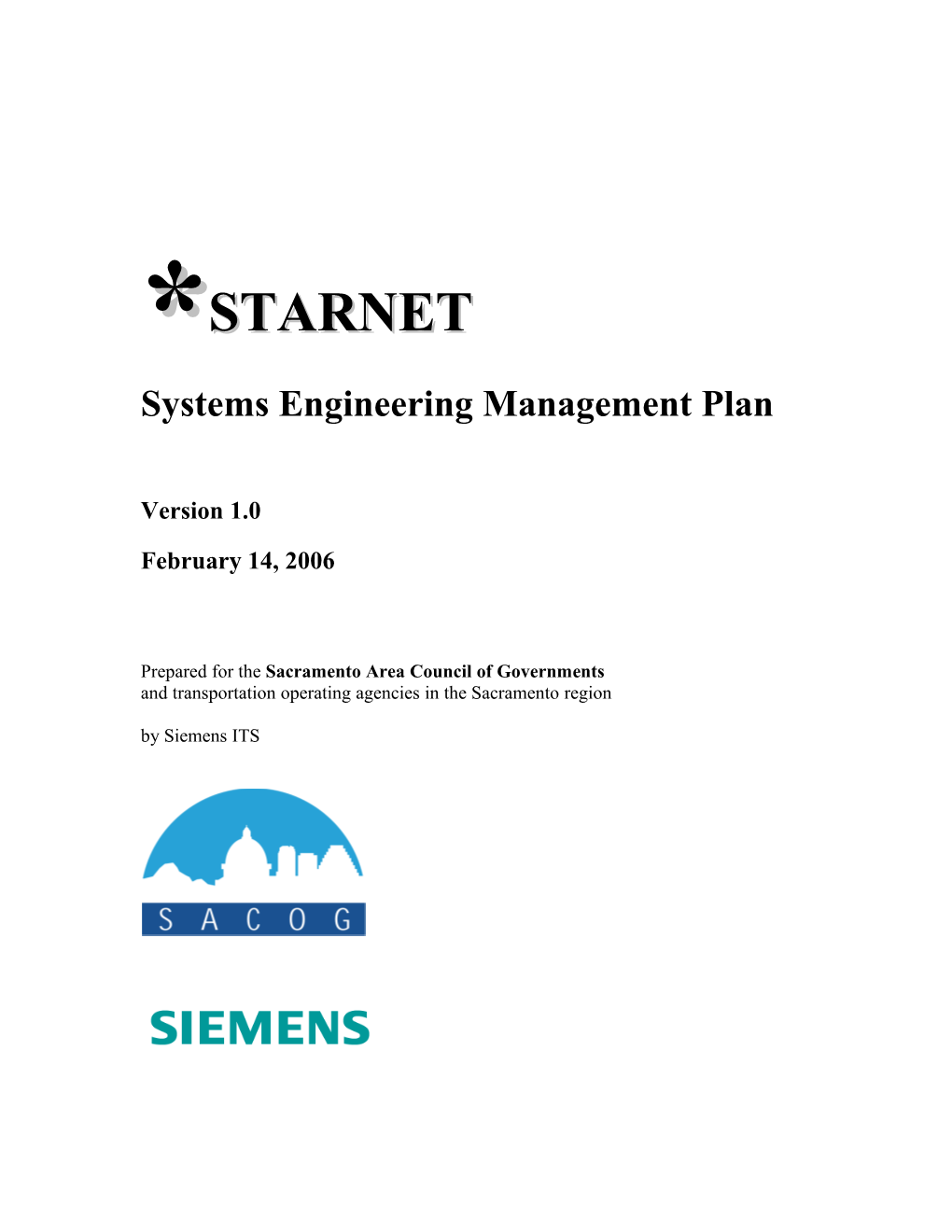 STARNET Systems Engineering Management Plan