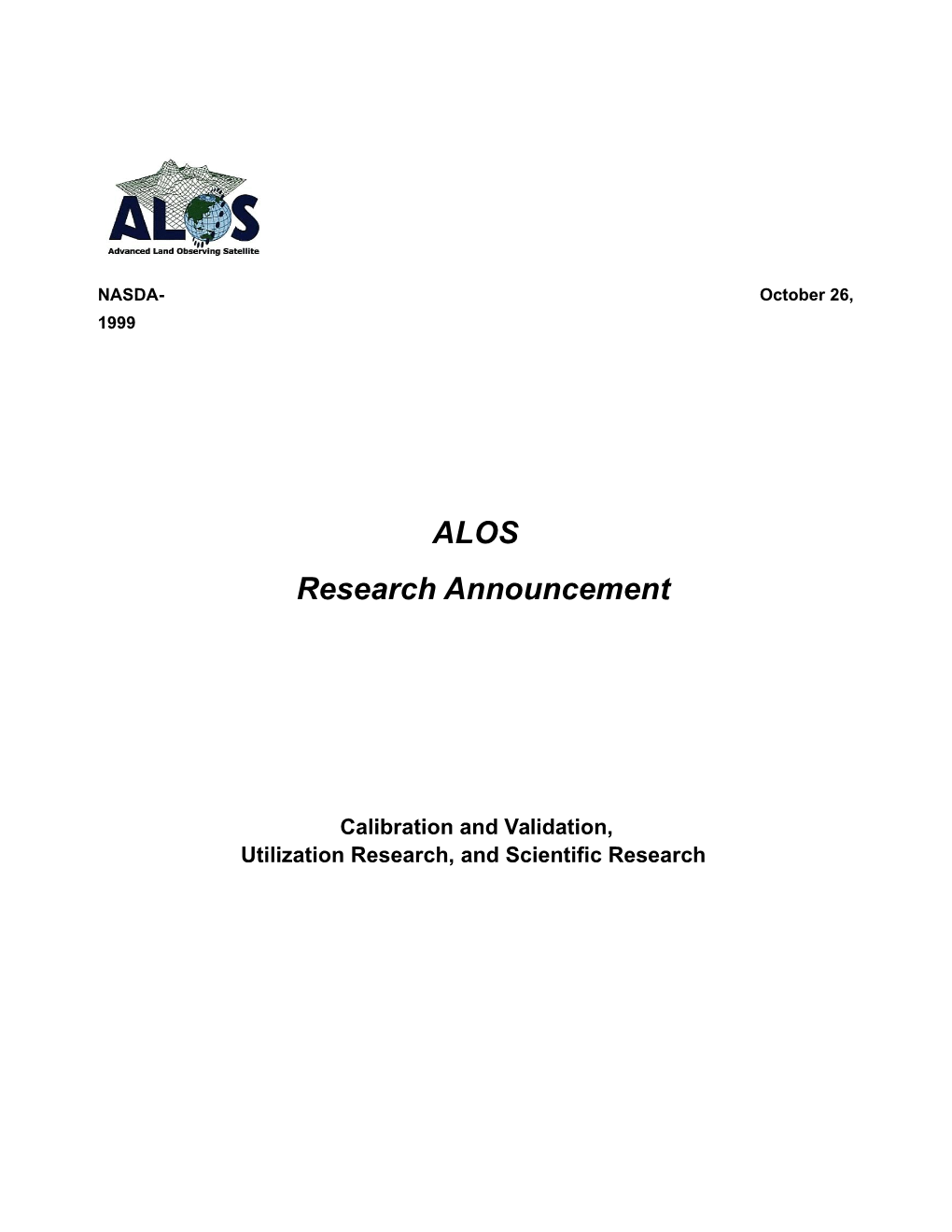 Alos Research Announcement