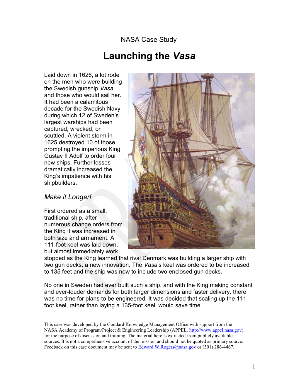 The Loss of the Vasa in 1628 Capped a Calamitous Decade for the Swedish Navy