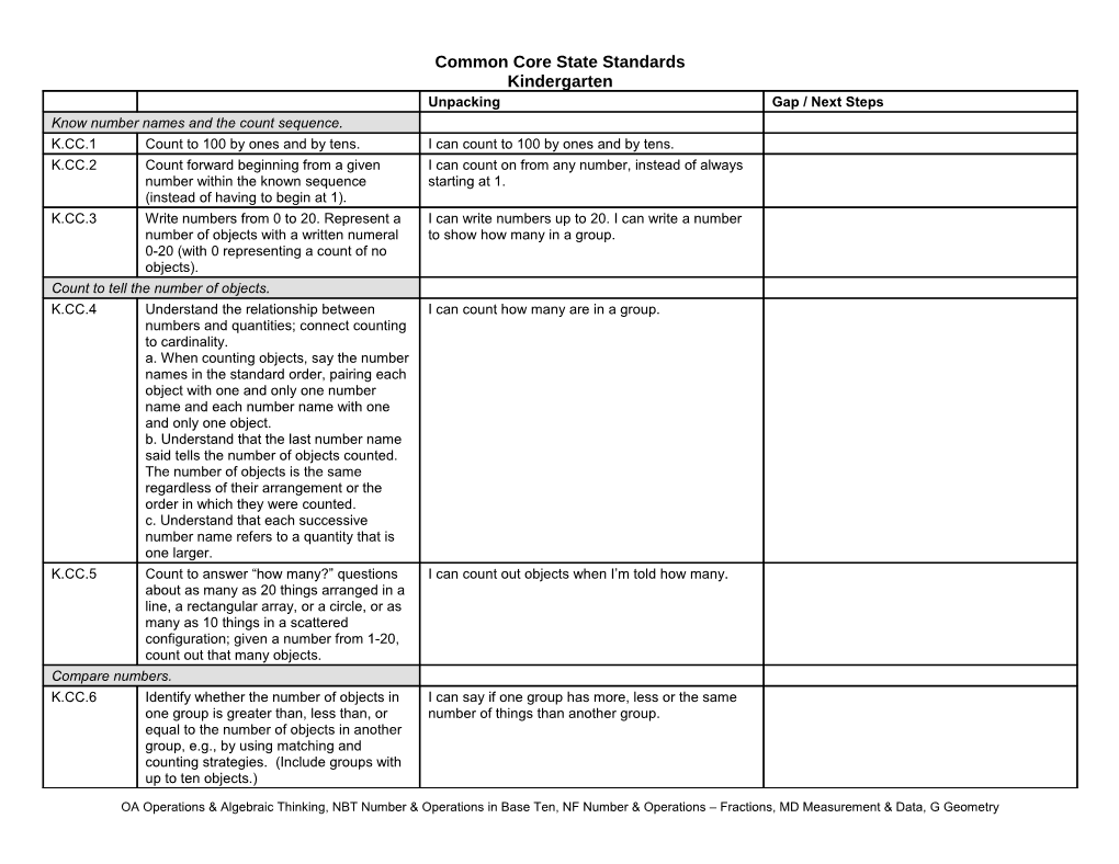 Common Core State Standards s3