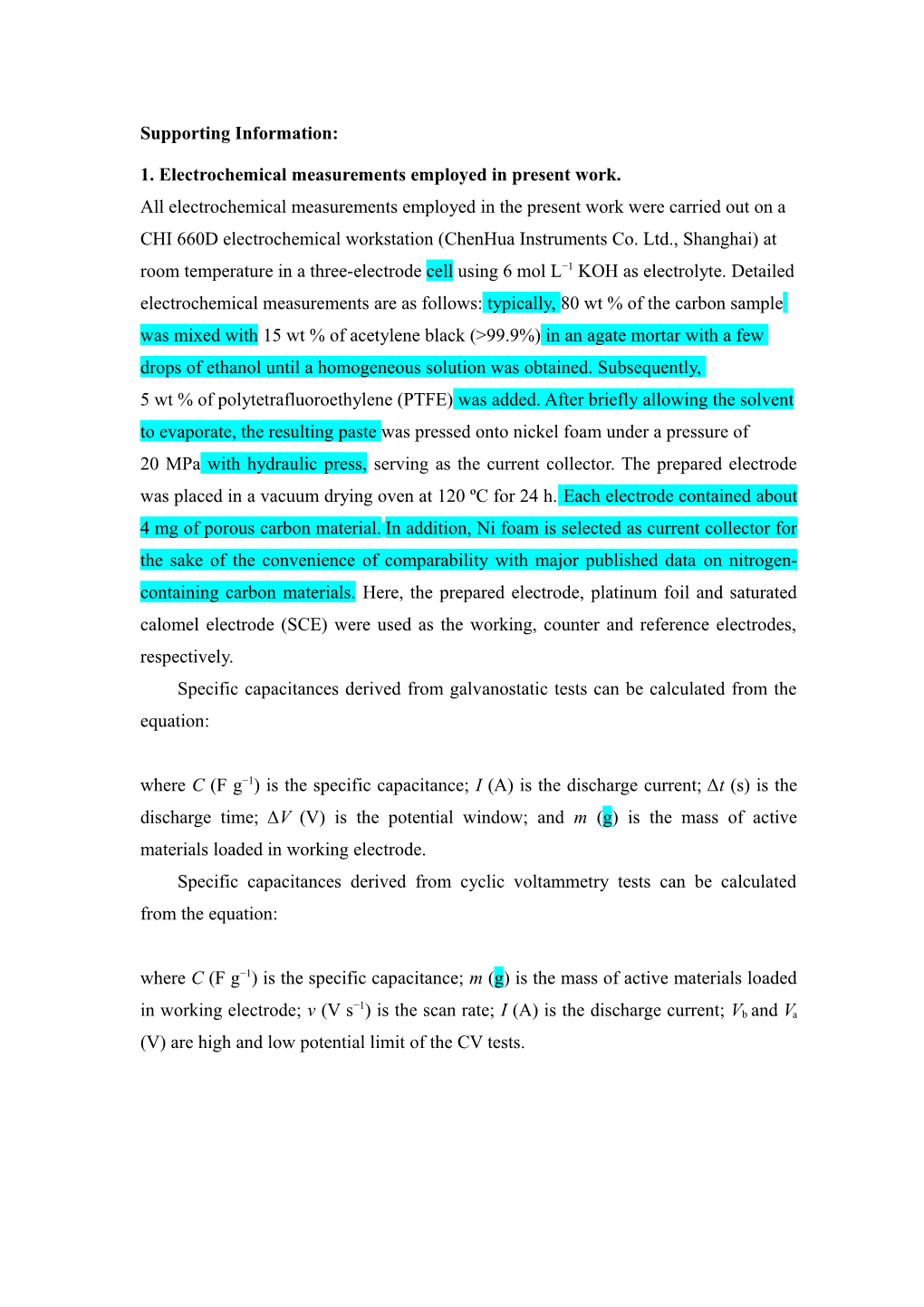 Synthesis and Capacitive Performance of Nitrogen-Doped Nanoporous Carbon from Carboxymethyl