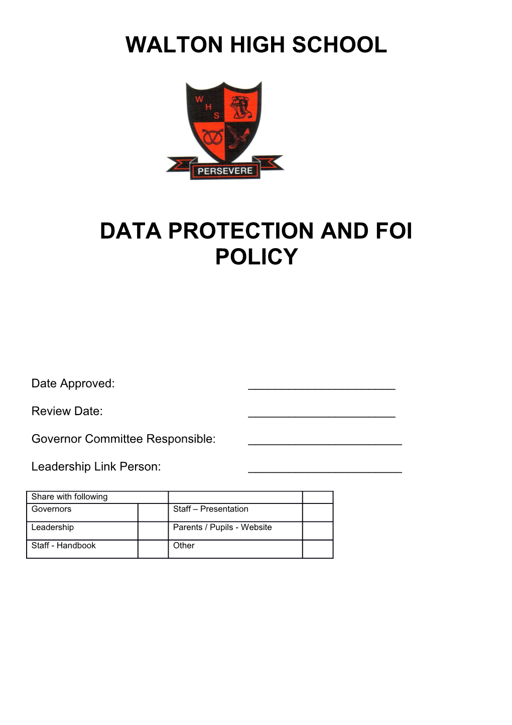 Data Protection and Foi
