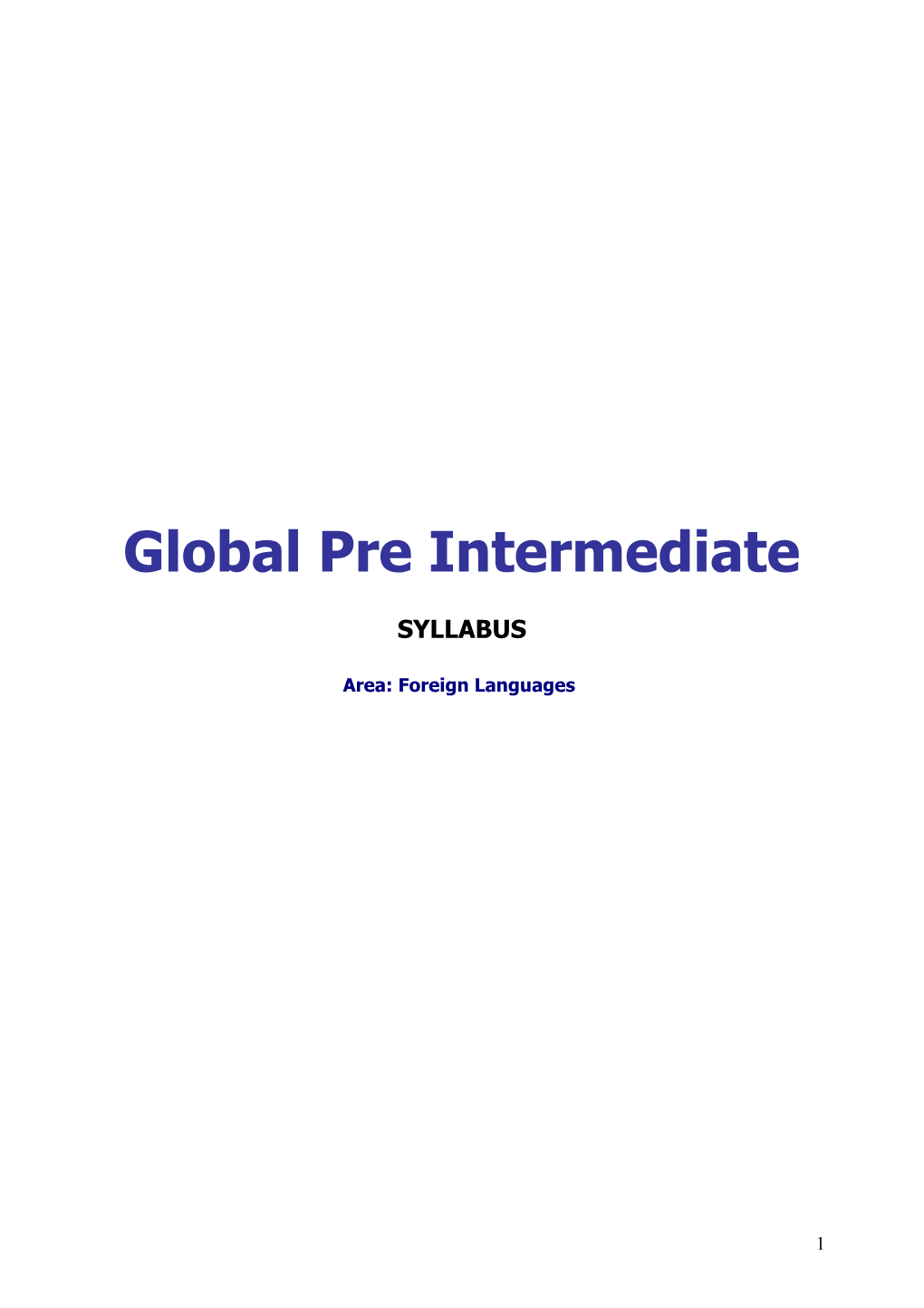 Global Pre Intermediate