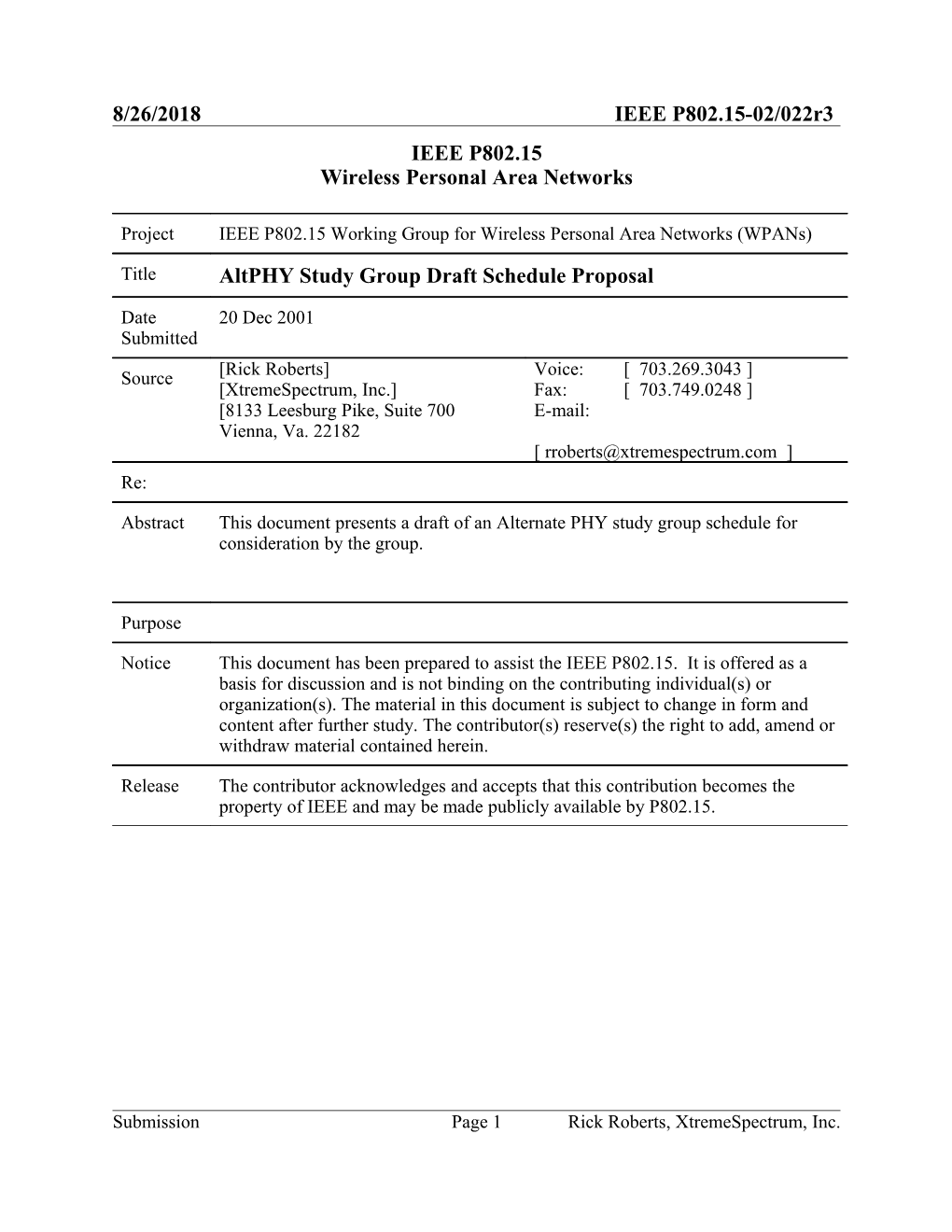 Altphy Study Group Draft Schedule Proposal