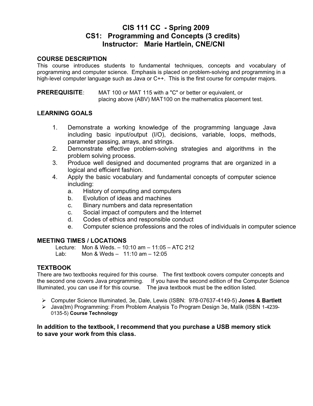 CIS110 - Computer Information Systems for Management s2